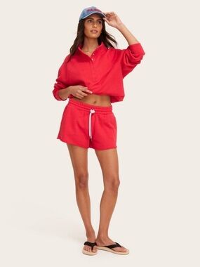Women's Mid-Rise Pull-On Sweatshorts - Parke x Target - Red - XXL